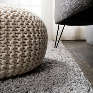 Groovy Solid Shag Area Rug